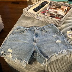 Wrangler distressed jean shorts